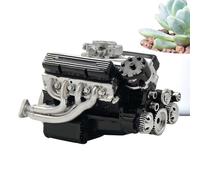 Kit Modello Di Motore Piccolo - Kit Motore V8 Model per Adulti | Modello Motore Di Lavoro, Blocco Di Costruzione Di Motori In Resina V8, Giochi Di Apprendimento Educativo, Giocattoli Di Scienza