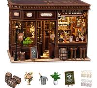 Kit Modello di Pub in Miniatura Fai-da-Te Assemblaggio Dettagliato della Scena della Casa delle Bambole Un Rilassante Artigianato 3D per Adulti Corner Tavern