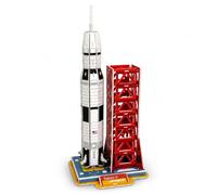 Kit modello di razzo 3D Saturn V, costruisci il tuo razzo della NASA con torre di lancio, non necessita di colla, regalo educativo per bambini, ragazzi e adulti