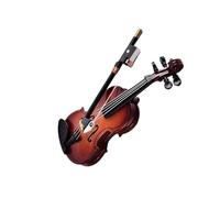 Kit Modello Di Strumento Musicale 1 Set Squisito Mini Violino Chitarra Con Custodia Per Strumento Musicale Regalo Miniatura Ornamento In Legno