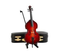Kit Modello Di Strumento Musicale Replica Personalizzata Del Modello Di Chitarra In Miniatura Violino Con Supporto E Custodia Mini Violoncello Ornamenti Per Strumenti Musicali(B)