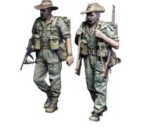 Kit modello figure in resina 1/35 due 2 soldati indiani britannici seconda...