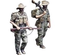 Kit modello figure in resina 1/35 due soldati indiani britannici seconda...