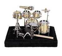Kit Modello Mini Batteria, Modello retrò Mini Batteria con Espositore e Base Ornamenti per Strumenti Domestici Decorazione Squisita Collezione per il Giorno della Laurea