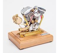 Kit modello motore a vapore che funziona, RETROL 4.2CC V-Twin 4 tempi motore a benzina, scala 1/5 EVOLUTION replica motore moto per dimostrazione didattica scientifica