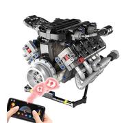Kit modello motore | Modello motore funzionante con suono | Set di blocchi di costruzione con telecomando con luci a Scrivania da collezione per bambini adulti casa officina aula sul posto di