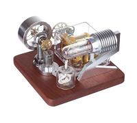 Kit modello motore Stirling ad aria calda con riproduzione musicale e regolazione della velocità, durevole per regali educativi e decorazione da scrivania