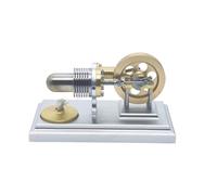 Kit modello motore Stirling, Mini modello di motore ad aria calda Stirling orizzontale tipo γ, dimostrazione di combustione esterna, scienza meccanica da collezione (J06C)