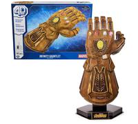 Kit modello puzzle 3D 4D Build Marvel Infinity Gauntlet con supporto, 142 pezzi | Decorazione da scrivania Thanos | Giocattoli da costruzione | P