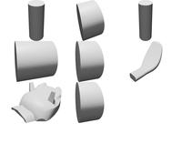 Kit Modello Shellder Pokemon Stampato 3D Parti Assemblaggio Figura Decorativa