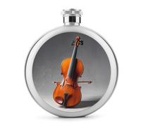 Kit modello violoncello fiaschetta rotonda portatile fiaschetta in acciaio inox 141,7 g fiaschetta whisky per uomo donna