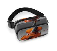 Kit modello violoncello marsupio marsupio con cinturino regolabile Marsupio alla moda per sport all'aria aperta Escursionismo, bianco, 20 x 13 cm, marsupio stampato completo