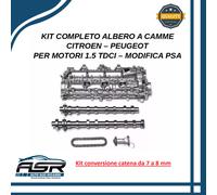 KIT MODIFICA ALBERI A CAMME COMPLETO CATENA MODIFICATA Ø8 CITROEN PSA 1.5HDI