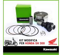 KIT MODIFICA PISTONE HONDA SH 300 PER CILINDRI 76 KAWASAKI CON ALBERO A CAMME