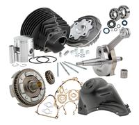 Kit Modifica Vespa Ape Cilindro Polini 130 Albero Motore Campana Cuffia