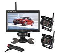 Kit Monitor Da 7" For Autobus, Roulotte E Camion, Senza Fili, Con Doppia Telecamera Retromarcia IR For Auto Facile Da Usare