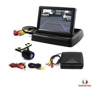 KIT MONITOR SCOMPARSA 4,3 TELECAMERA RETROMARCIA RETRO CAMERA AUTO CAMION CAMPER