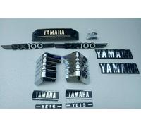 Kit monogramma logo e emblema cromato 3D serbatoio e coperchio laterale Yamah...