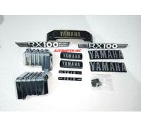 Kit monogramma logo e emblema cromato 3D serbatoio e coperchio laterale Yamah...