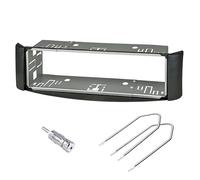 Kit Montaggio adattatore Autoradio, Mascherina 1 DIN / 2 DIN compatibile con Smart ForTwo 1998-2007 con plancia metallica