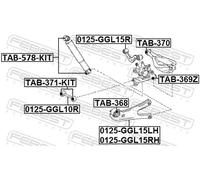 Kit montaggio ammortizzatore TAB-578-KIT FEBEST per LEXUS RX