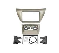 Kit Montaggio Autoradio Per Mitsubishi Per Lancer IX 2000-2010 | Kit Cruscotto Stereo Pannello Radio Doppio Din Cornice DVD + Fascia Controllo AC Centrale(Silver grey,178X100 mm)
