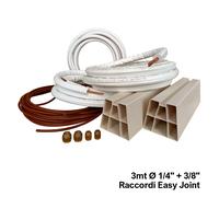 Kit montaggio condizionatore - 3mt rame 1/4'' + 3/8'' con basi a pavimento