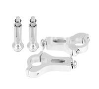 Kit Montaggio Staffe per Paramani Moto 22mm, 4 Pezzi, Lega di Alta Qualità, Argento - Installazione Facile, Alta Durabilità, Compatibile con Manubri Modificati