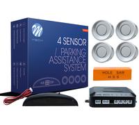 kit montaggio universale Sensori pdc parcheggio CP4 22mm buzzer Grigio argento