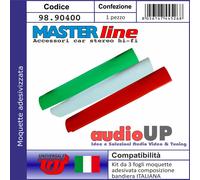 KIT MOQUETTE ADESIVA PER REALIZZAZIONE BANDIERA ITALIANA - ROSSO-BIANCO-VERDE