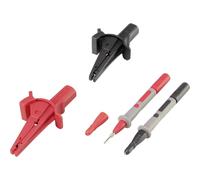 Kit morsetti a coccodrillo Presa 4mm CAT III 1000 V, CAT IV 600 V Nero, Rosso