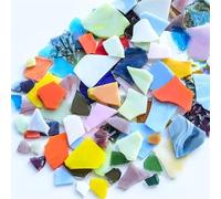 Kit Mosaico Fai Da Te 3.5 oz/100g Poligono Mica Tessere di Mosaico FAI DA TE Frammenti Colorati Piastrelle Vetro Materiali for La Produzione Pezzi Forma Irregolare(All Color Shape)