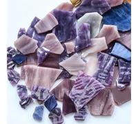 Kit Mosaico Fai Da Te 3.5 oz/100g Poligono Mica Tessere di Mosaico FAI DA TE Frammenti Colorati Piastrelle Vetro Materiali for La Produzione Pezzi Forma Irregolare(Purple Mix)