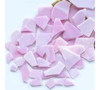 Kit Mosaico Fai Da Te 3.5 oz/100g Poligono Mica Tessere di Mosaico FAI DA TE Frammenti Colorati Piastrelle Vetro Materiali for La Produzione Pezzi Forma Irregolare(Pink)
