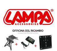 KIT MOTO PORTATARGA + LUCE TARGA + BASE TARGA UNIVERSALE MOTORE LAMPA