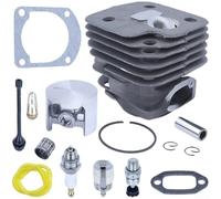 Kit motore 11 pezzi 52 mm per selvicoltura per parti motosega 11 pezzi (D) | Adatto a 372XP, 371, 365; esclude per x-torq; dimensioni precise del foro di 52 mm per una compressione ottimale