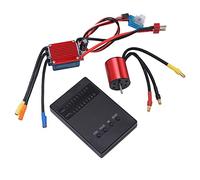 Kit motore 2430, combo motore brushless e ESC, ESC da 7200 KV e 25 A con scheda di programmazione per auto RC 1/16 e 1/18, motore in lega di alluminio lavorato a CNC con alto
