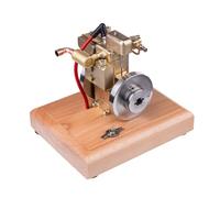 Kit motore a quattro tempi Hit and Miss da 1,6 cc, mini modello verticale a benzina con regolatore Flyball e silenziatore, progetto sperimentale di assemblaggio fai da te per adulti e appassionati di