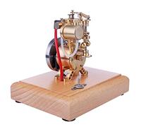 Kit motore a quattro tempi Hit and Miss da 1,6 cc, mini modello verticale a benzina con regolatore Flyball e silenziatore, progetto sperimentale di assemblaggio fai da te per adulti e appassionati di