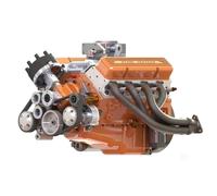 Kit motore benzina OHV V8 44cc raffreddato ad acqua 4 tempi piccolo blocco motore a combustione interna modello per adulti, kit di esperimenti fisici coinvolgenti