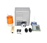 Kit motore for cancello scorrevole da 600 kg con 2 telecomandi Operatore for Apriporta automatico Set di motorizzazione for remoto Vialetto residenziale(KIT6)