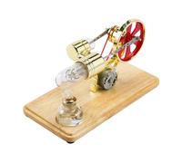 Kit Motore Motore Stirling Ad Aria Calda LED Singolo Giocattolo Educativo Modello di Potenza Generatore di elettricità Educativo Colorato Utilizzato per Bambini Studenti (GOLD)