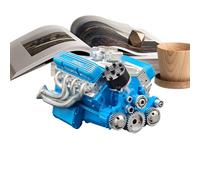 Kit motore per adulti, motore da collezione, ornamento da scrivania creativo in resina artigianale per hobby, esposizione, istruzione, classe, casa, officina, compleanno, lavoro collezionista