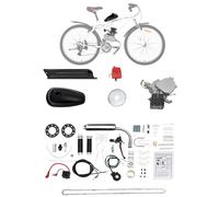 Kit motore per bicicletta a 2 tempi 100 cc, motore monocilindrico da 45 km/h, adatto per biciclette da 26"/28", raffreddamento ad aria, include serbatoio carburante da 2 l, facile installazione per