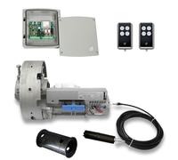 Kit Motore Serranda Avvolgibile Garage 170kg Con Centrale Comando 2 Telecomandi