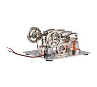 Kit motore Stirling Dual Motore Generatore Modello Motore Motor Fisiche Generatore con Flywheel Design Science Education Education Toy per insegnanti per adulti Kids School Office