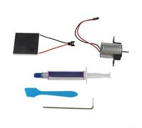 Kit motore ventola stufa a legna con modulo generatore termoelettrico, parti di riparazione ventilatore camino, sostituzione ventola alimentata a calore, alloggiamento in lega di alluminio, bobina in