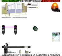 KIT MOTORIDUTTORE 220 V SX CANCELLO ELETTRICO 2 MT SBLOCCO FOTO RADIOCOM FAROLED