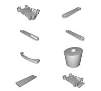 Kit Motorizzazione Casco Iron Man Marvel Legends Supporti Servo Stampati 3D