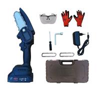 Kit Motosega Taglia Rami "4" Sega Elettrica Mini 2 Batteria 88 V Guanti Occhiali
